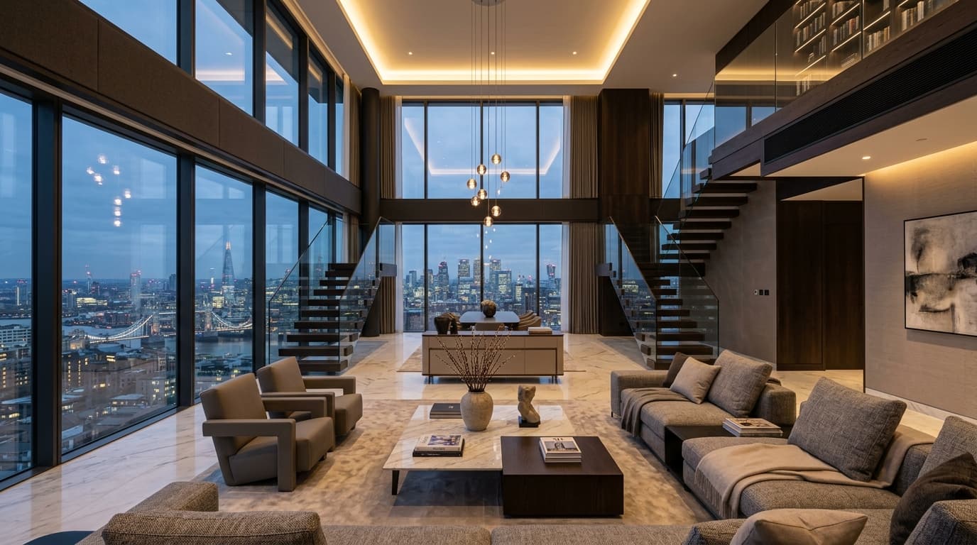The Obsidian Atrium Penthouse — Samra Construction Karachi